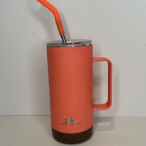 High Sierra Orange Tumbler with Handle and Straw
